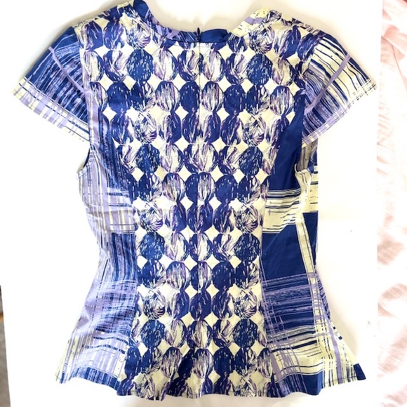 Plenty Tracy Reese Blueberry PatternPeplum Top - Picture 5 of 6